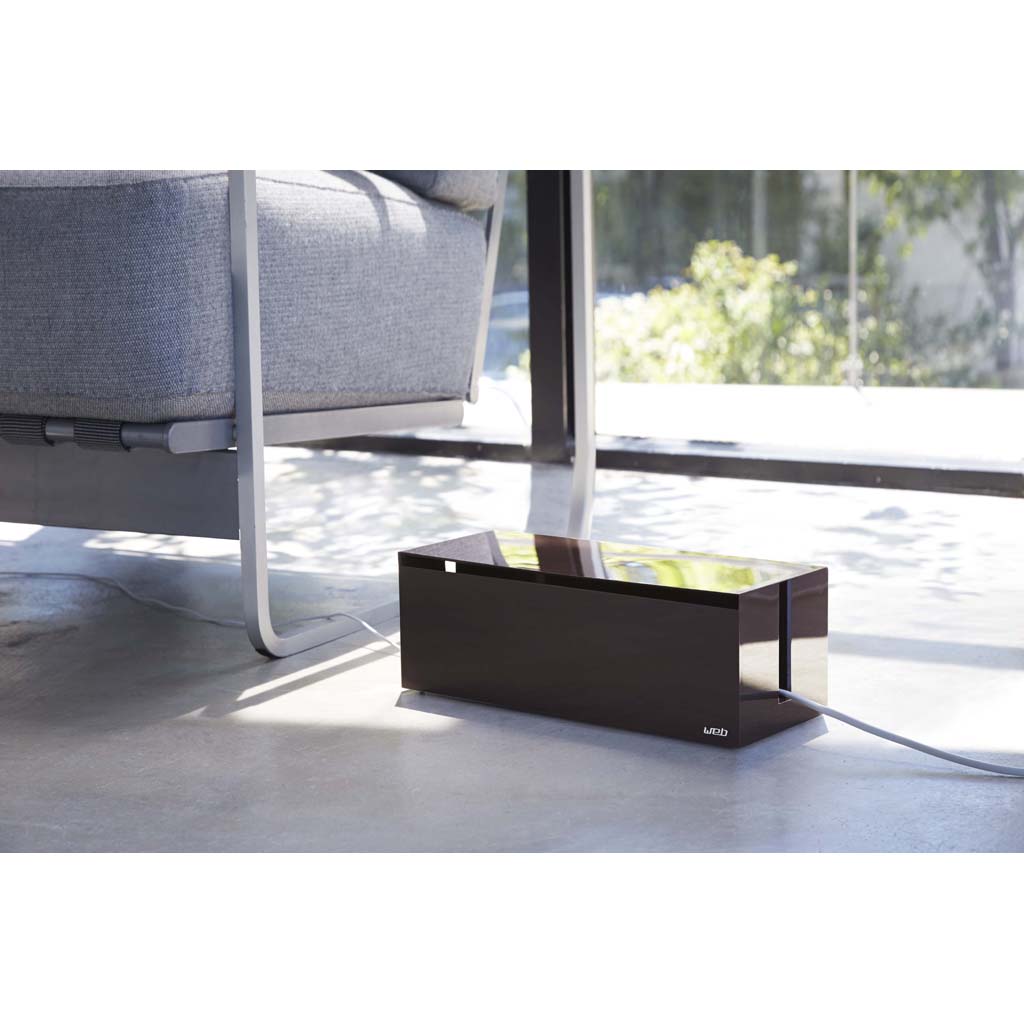 Box na kabely a nabíječky Web 2708, hnědý YAMAZAKI