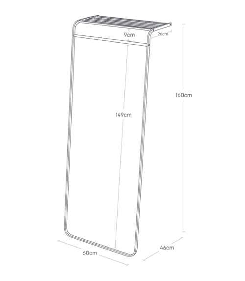Věšák na ramínka ke stěně Tower 7078, bílý YAMAZAKI