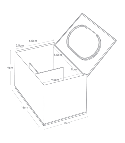 Zásobník Veil 2428, černý YAMAZAKI