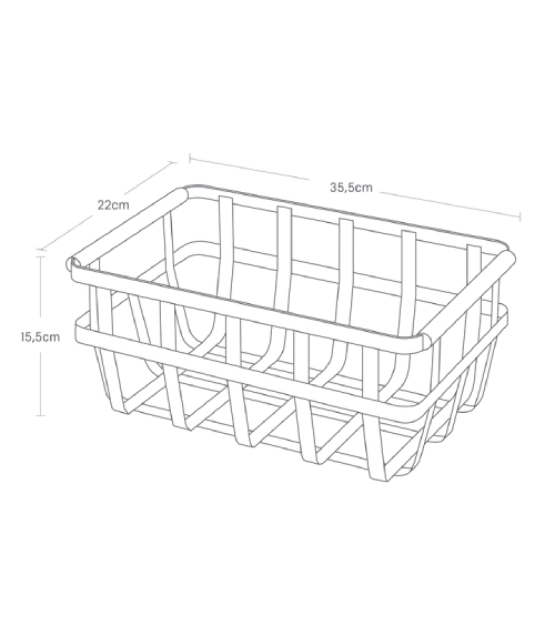 Košík Tosca 2507, bílý YAMAZAKI