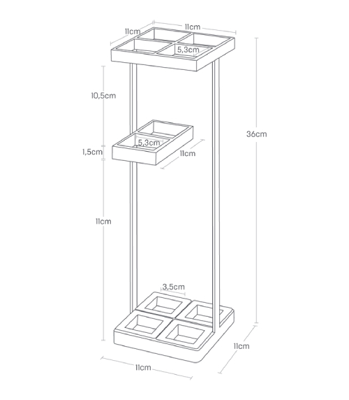 Stojan na 4 deštníky Tower 7640, černý YAMAZAKI
