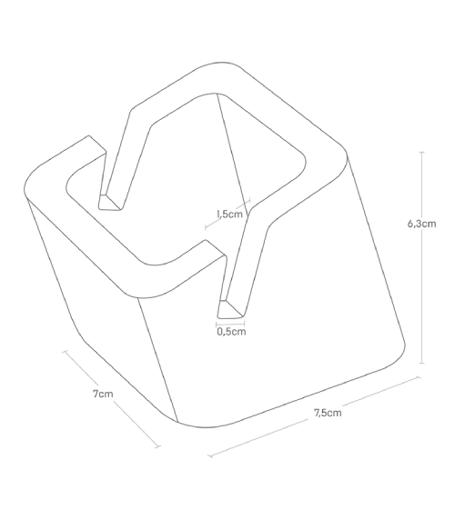 Stojánek na tablet Square 7767, bílý YAMAZAKI