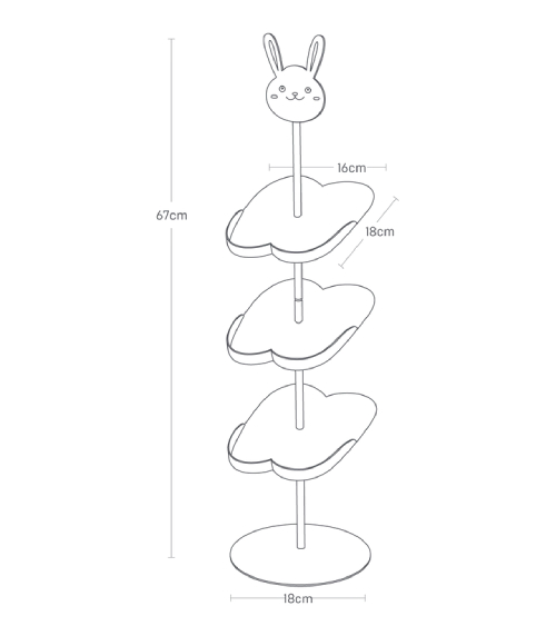 Stojan na dětské boty Rabitt 7962, na 4 páry, růžový YAMAZAKI