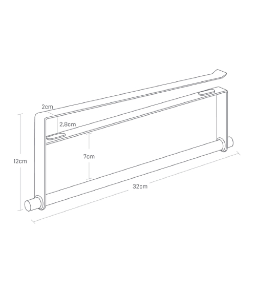 Držák papírových utěrek pod polici Tosca 2418, bílý YAMAZAKI