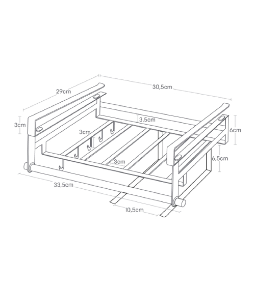 Kuchyňský držák pod polici Tosca 3158, bílý YAMAZAKI