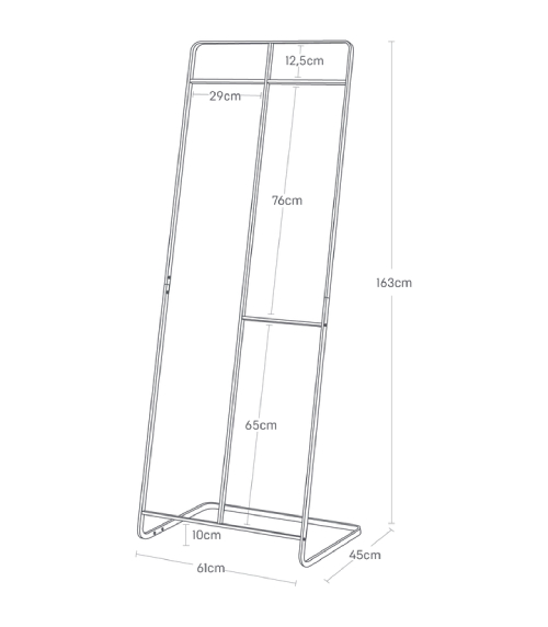 Stojací věšák na ramínka Tower 2739, bílý YAMAZAKI