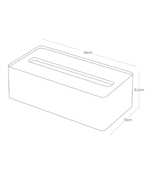 Zásobník na papírové ubrousky Rin 7730, bílý YAMAZAKI