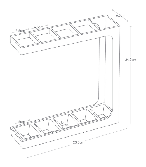 Stojan na 5 deštníků Grind 7931, černý YAMAZAKI