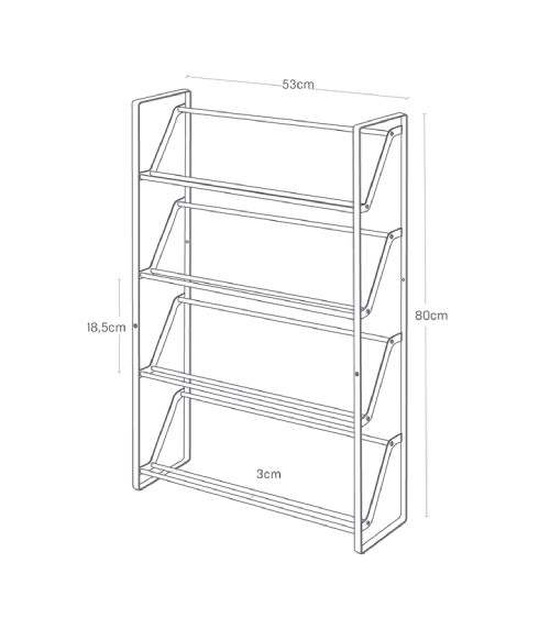 Stojan na boty Frame 2391, na 8-12 párů, bílý YAMAZAKI