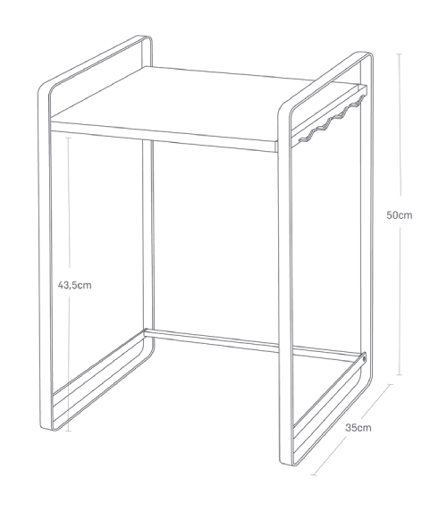 Police kuchyňská roztažitelná Tower 3130, bílá YAMAZAKI