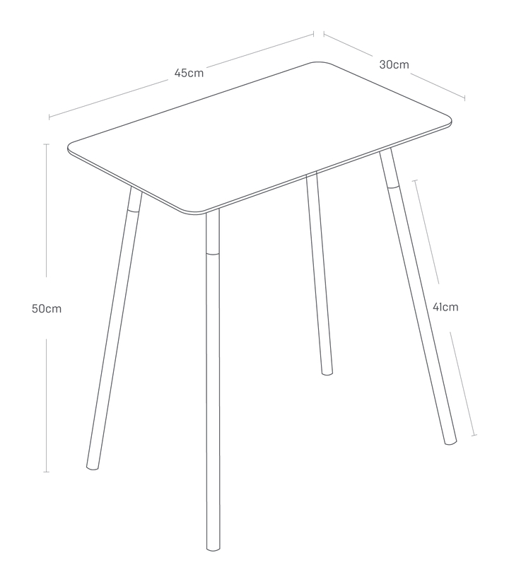 Boční stolek Plain 3508, černý YAMAZAKI
