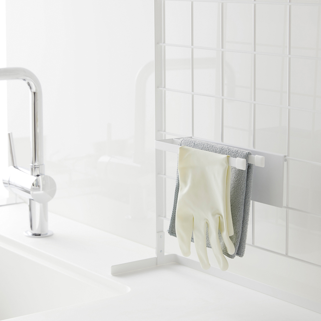 Grid 4195 věšák na utěrku na panel, bílý YAMAZAKI