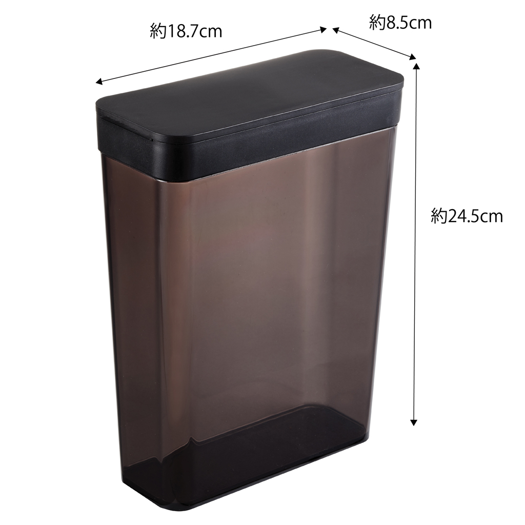 Dóza na potraviny Tower 4953, 2,3l, černá YAMAZAKI