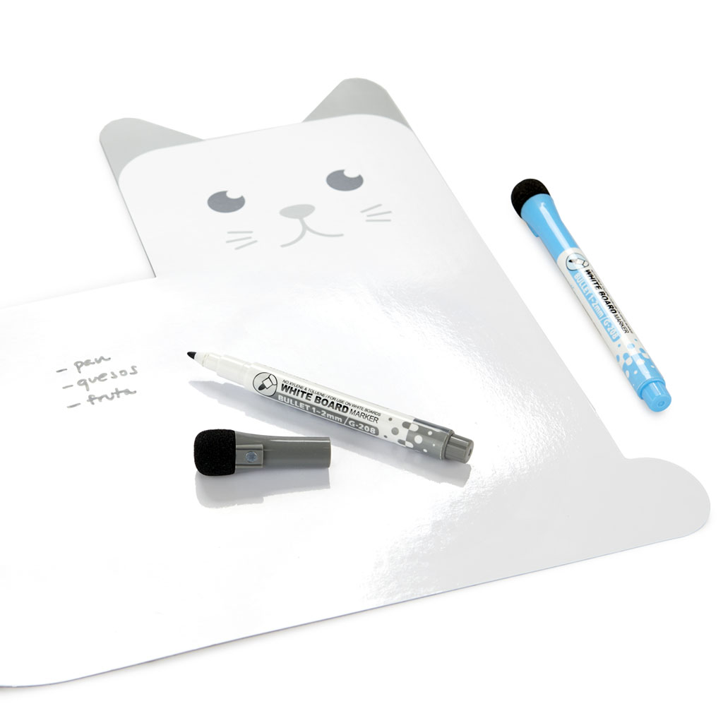 Magnetická popisovatelná tabule na lednici Meow! 27342, bílá