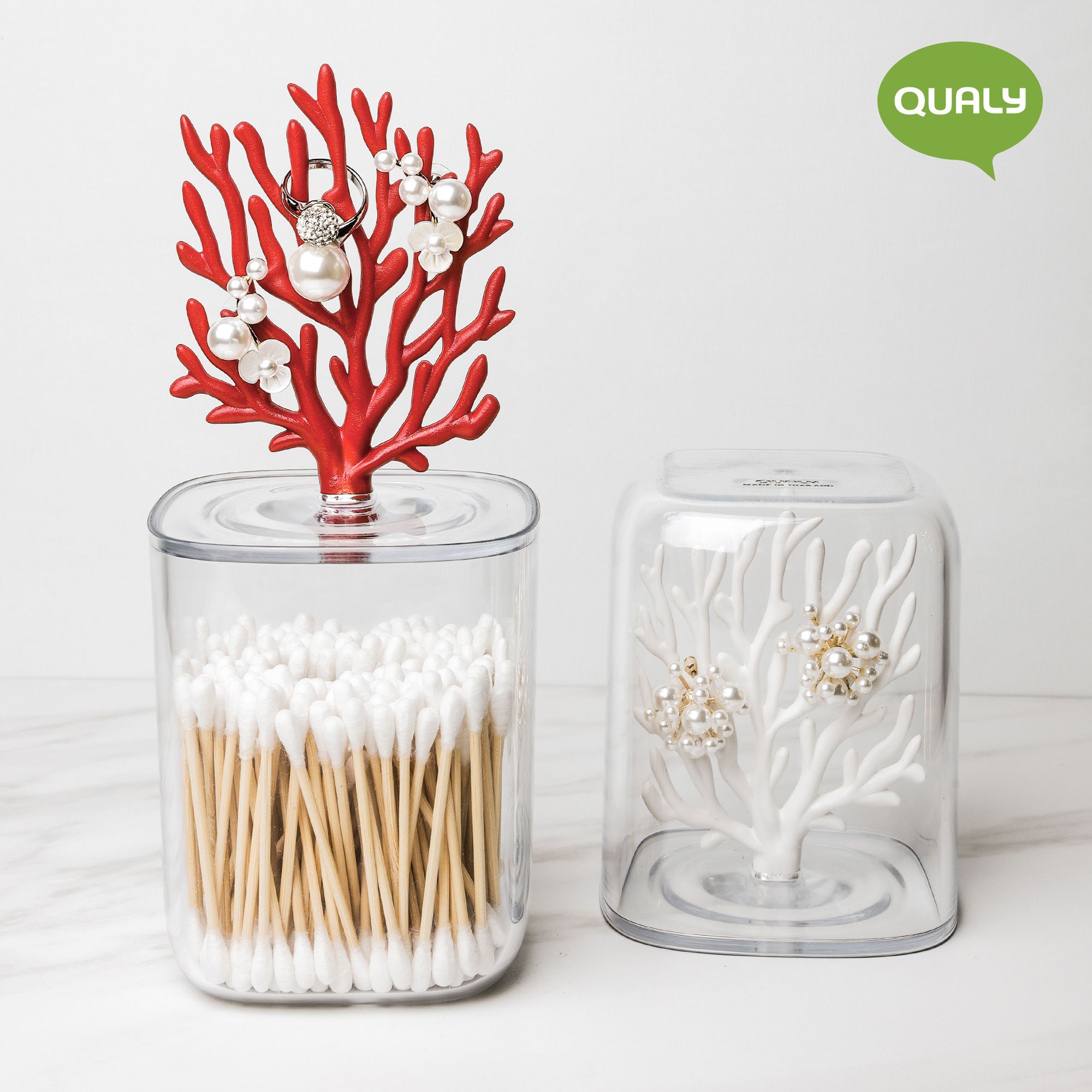 Zásobník/stojánek na šperky Coral 10336, červený QUALY DESIGN