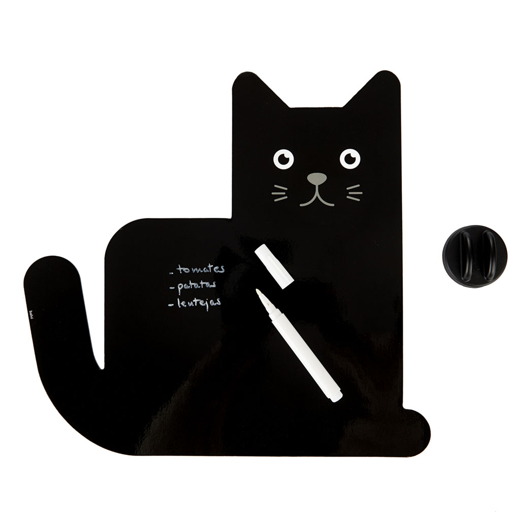 Magnetická popisovatelná tabule na lednici Meow! 27490, černá BALVI
