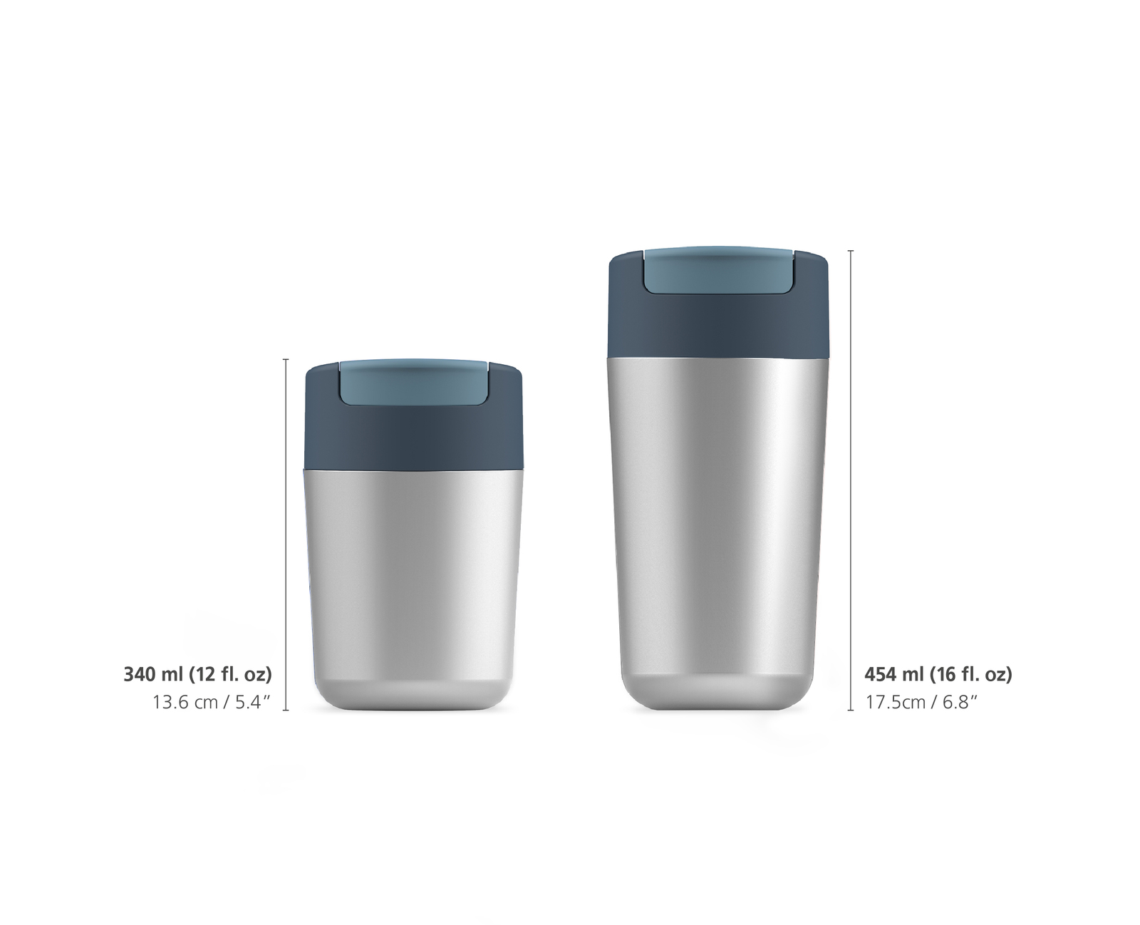 Hrnek cestovní s hygienickým uzávěrem Sipp Travel Mug 81125, 340ml, nerez JOSEPH JOSEPH