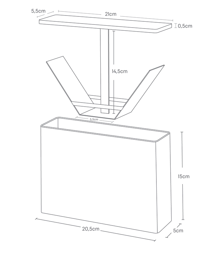 Zásobník na kávové filtry Tosca 3097, bílá YAMAZAKI