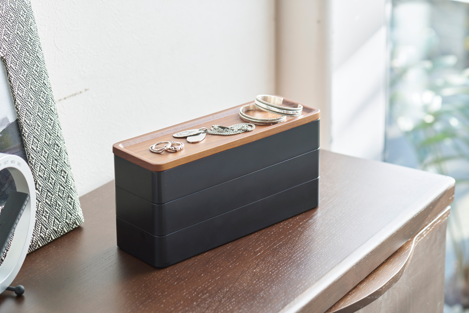 3-patrový úložný box Rin 5810, černý