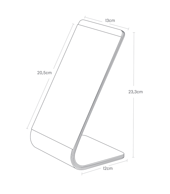 Stolní zrcátko Rin 6737. tmavé YAMAZAKI