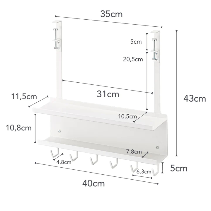 Organizér kabelů Smart 5461, bílý YAMAZAKI