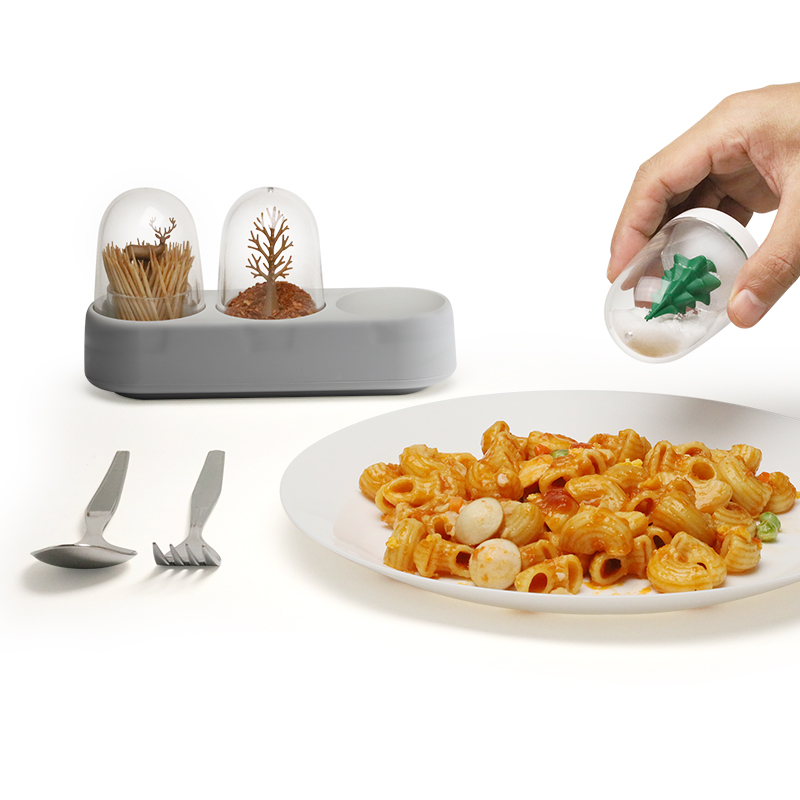 Slánka s pepřenkou a stojánkem na párátka Forest 10382 QUALY DESIGN