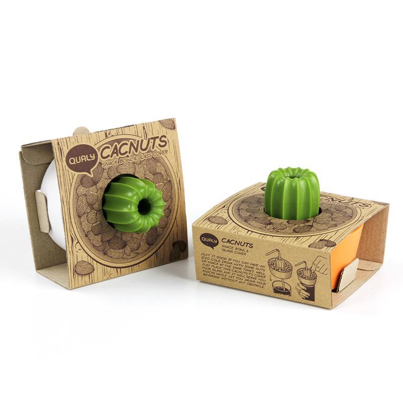 Miska na snack Cacnuts 10284, bílá/zelená QUALY DESIGN