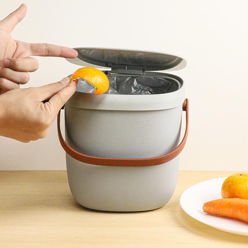 Nádoba na kompostovatelný odpad Foody 10379GY, 3,5L, šedá QUALY DESIGN