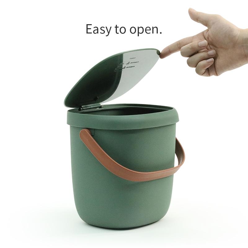 Nádoba na kompostovatelný odpad Foody 10379GY, 3,5L, šedá QUALY DESIGN