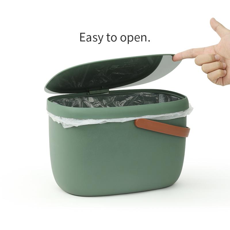 Nádoba na kompostovatelný odpad Foody 10380GN, 7L, zelená QUALY DESIGN