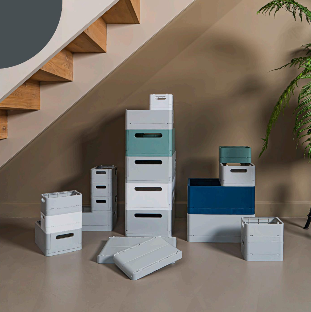 Střední skládací úložný box Joe 59 M, 12x27x19cm, šedý FŌRMA