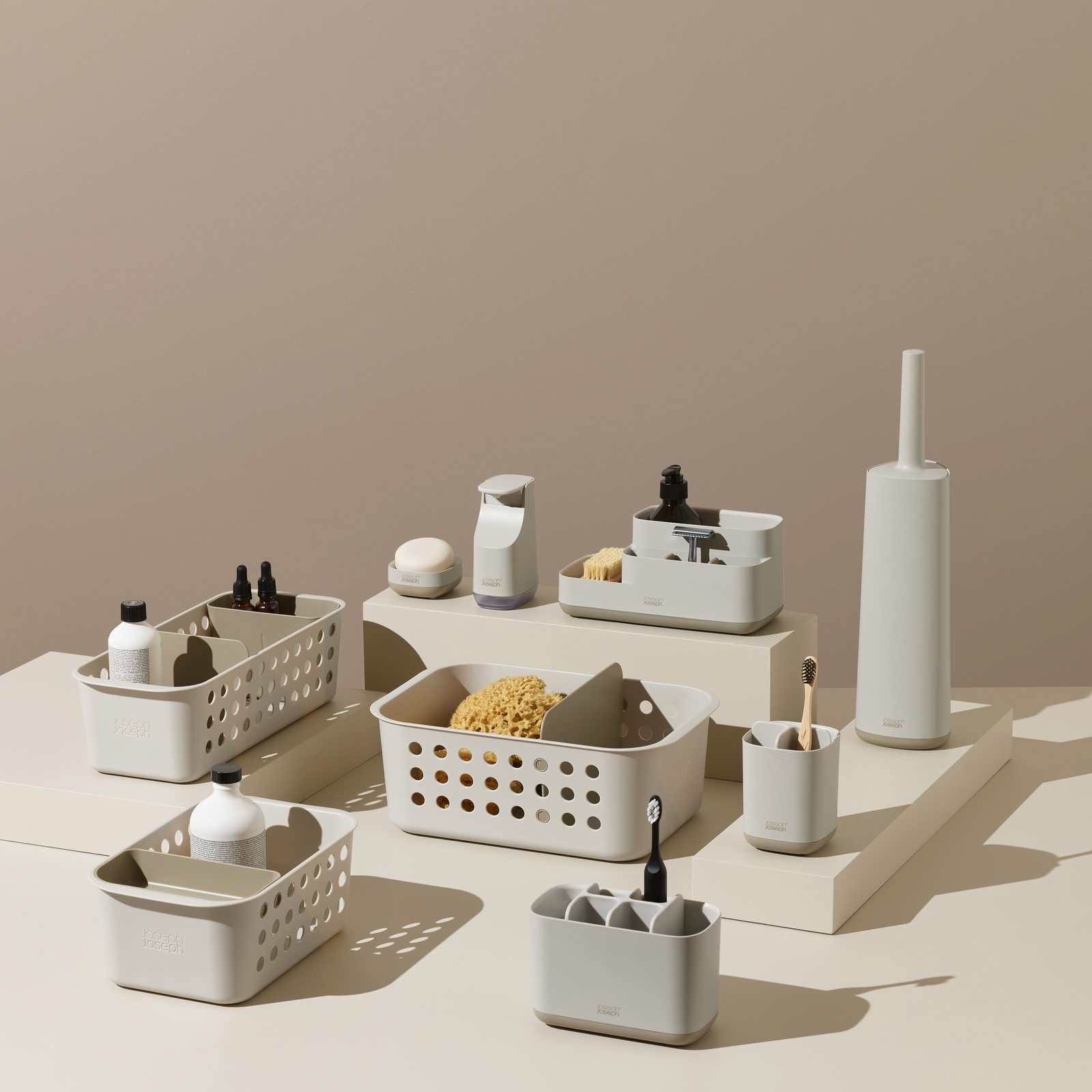 Zásobník do koupelny EasyStore 70587, velký, ecru