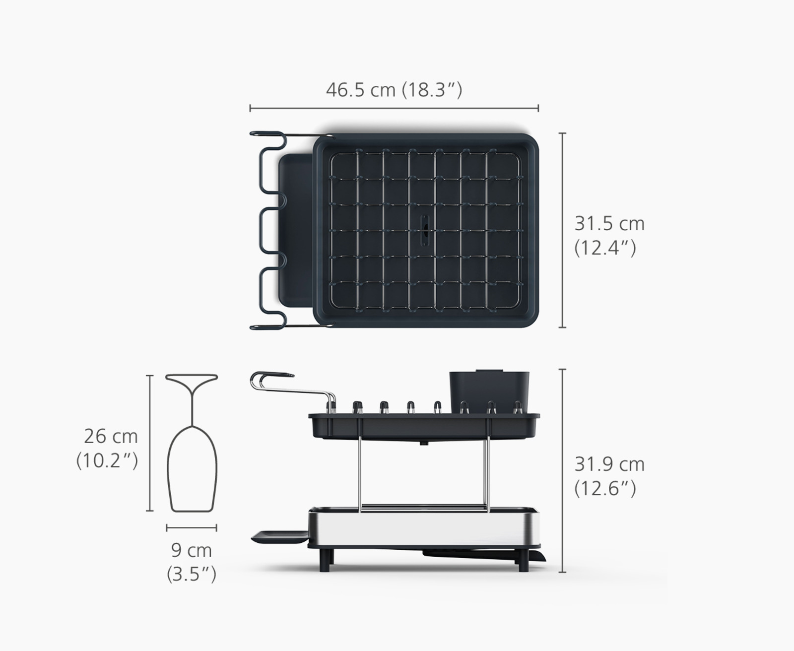 Odkapávač dvoupatrový Excel Steel 851647 JOSEPH JOSEPH
