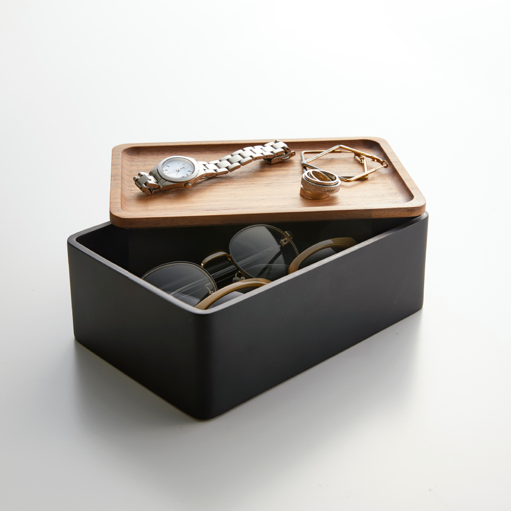 Úložný box Rin 5166, černý YAMAZAKI