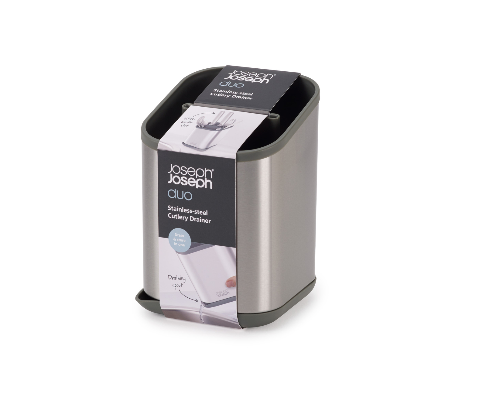 Odkapávač na příbory Duo Steel 851682 JOSEPH JOSEPH