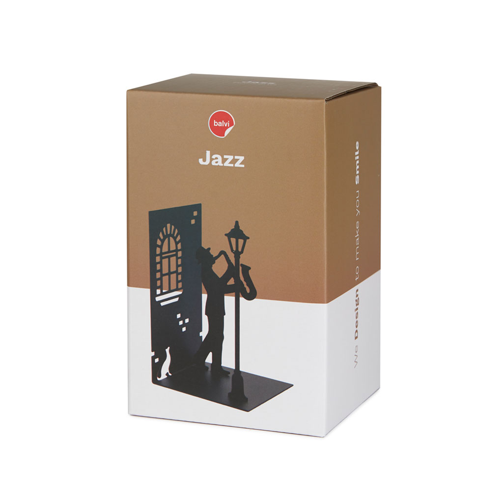 Knižní zarážka Jazz 27776, černá BALVI