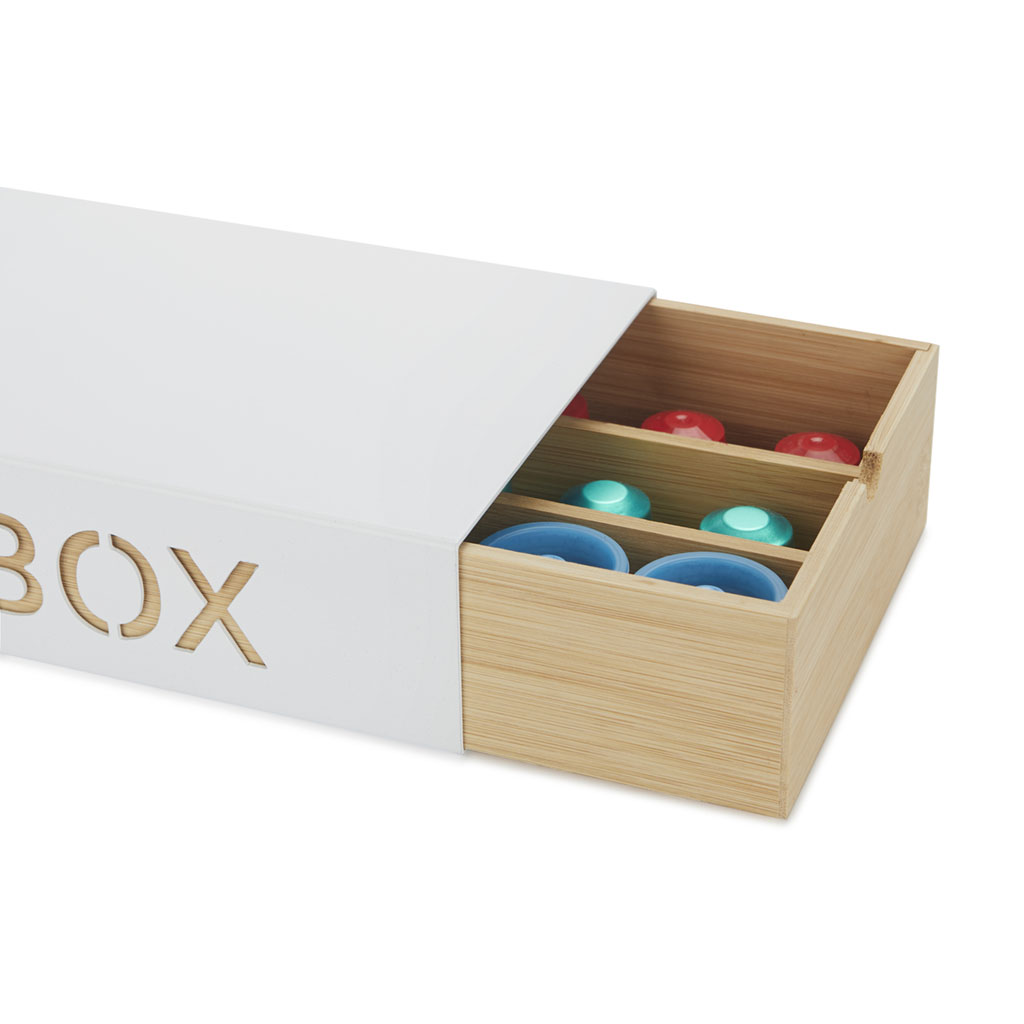 Box na kávové kapsle 27814, bílý BALVI