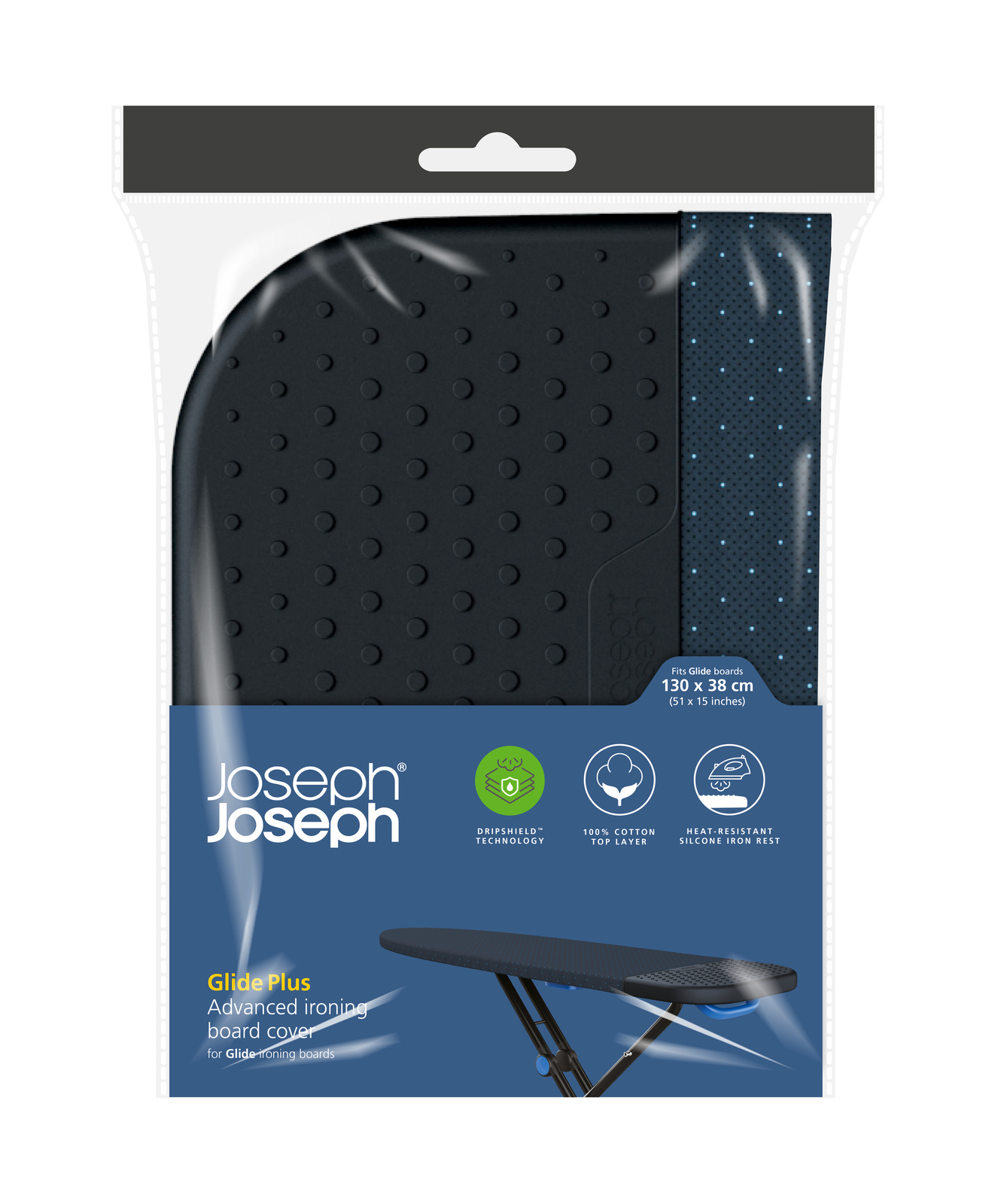 Náhradní potah k žehlícímu prknu Glide Plus 50008, 130cm, Blue JOSEPH JOSEPH