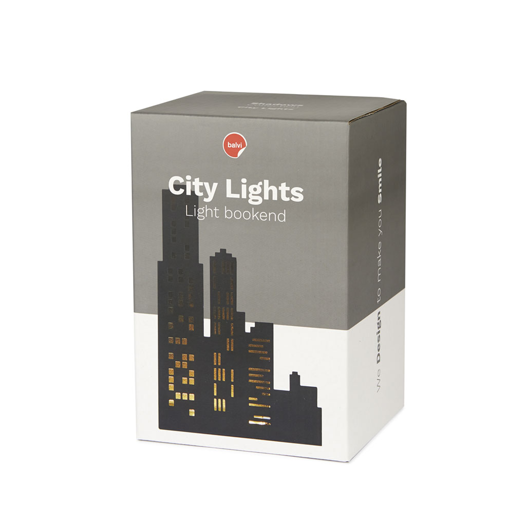 Knižní zarážka City Lights 27750, černá BALVI