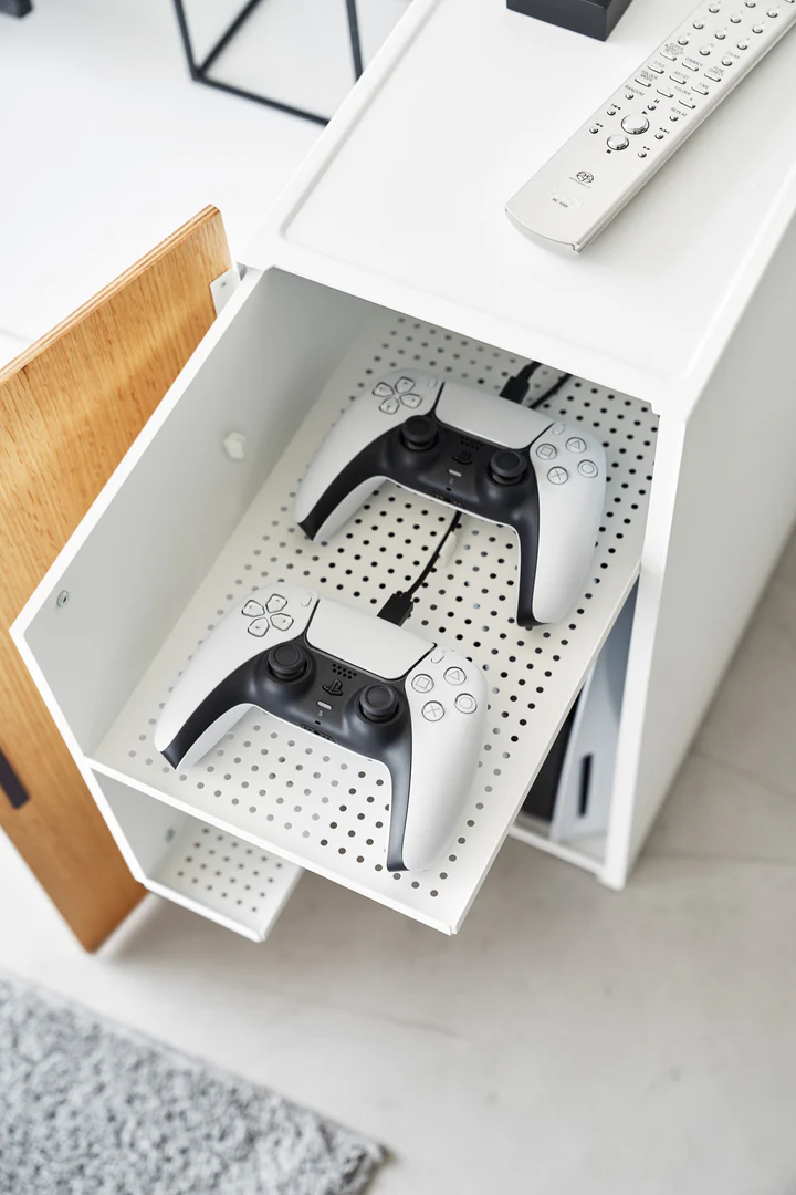 Organizér na herní konzole Tower 2109, bílý YAMAZAKI