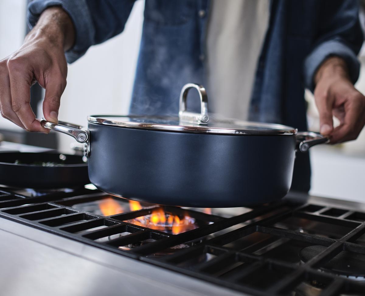 Kastrol Space 45046, 28cm, nepřilnavá keramika, skládací madla