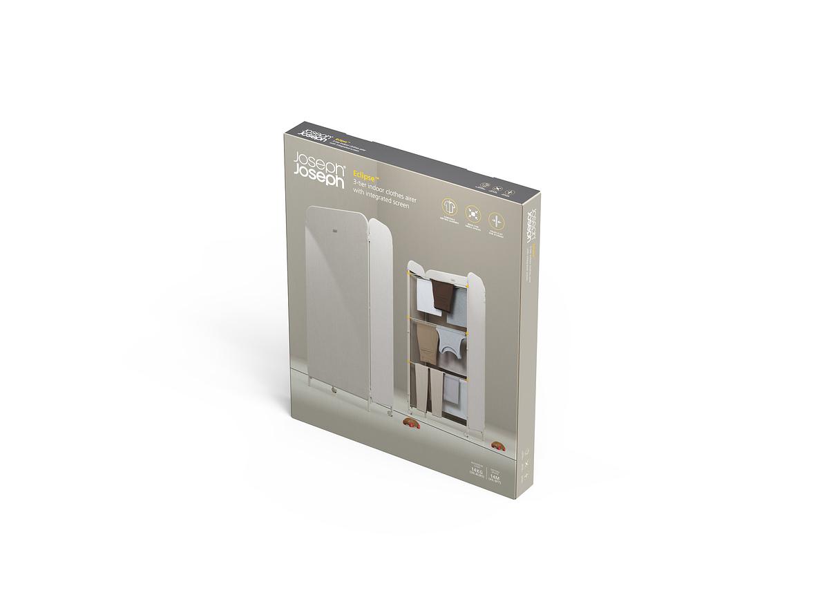 3-patrový interiérový sušák prádla Eclipse, ecru