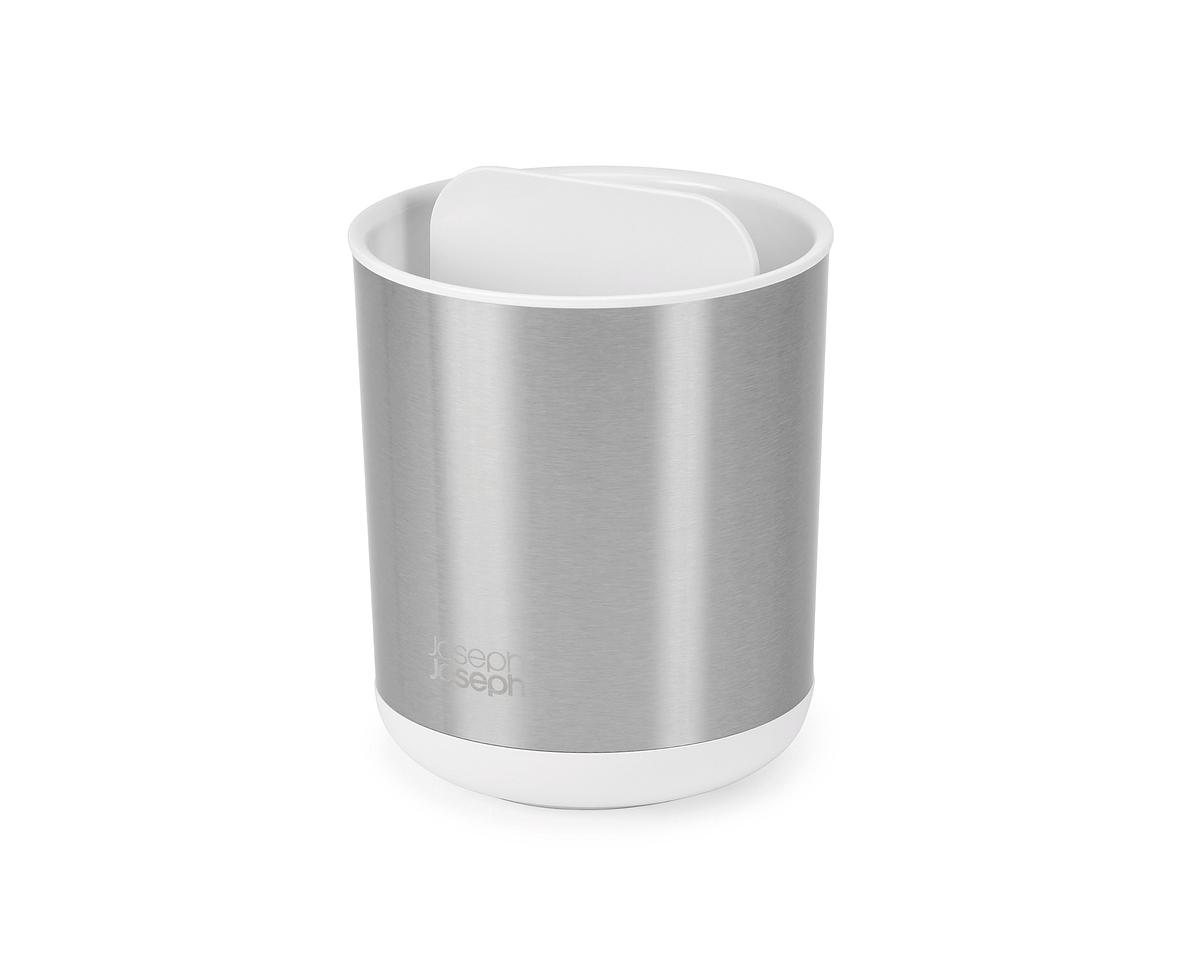 Stojánek na kartáčky Duo Steel Caddy 70607, malý, nerez/bílý JOSEPH JOSEPH