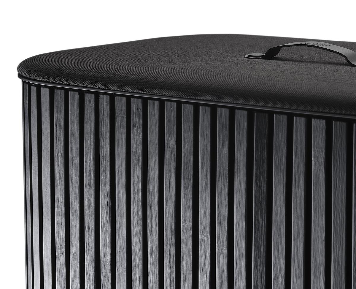 Koš na prádlo Tota Trio Luxe 5000007, bambus/90l, černý JOSEPH JOSEPH