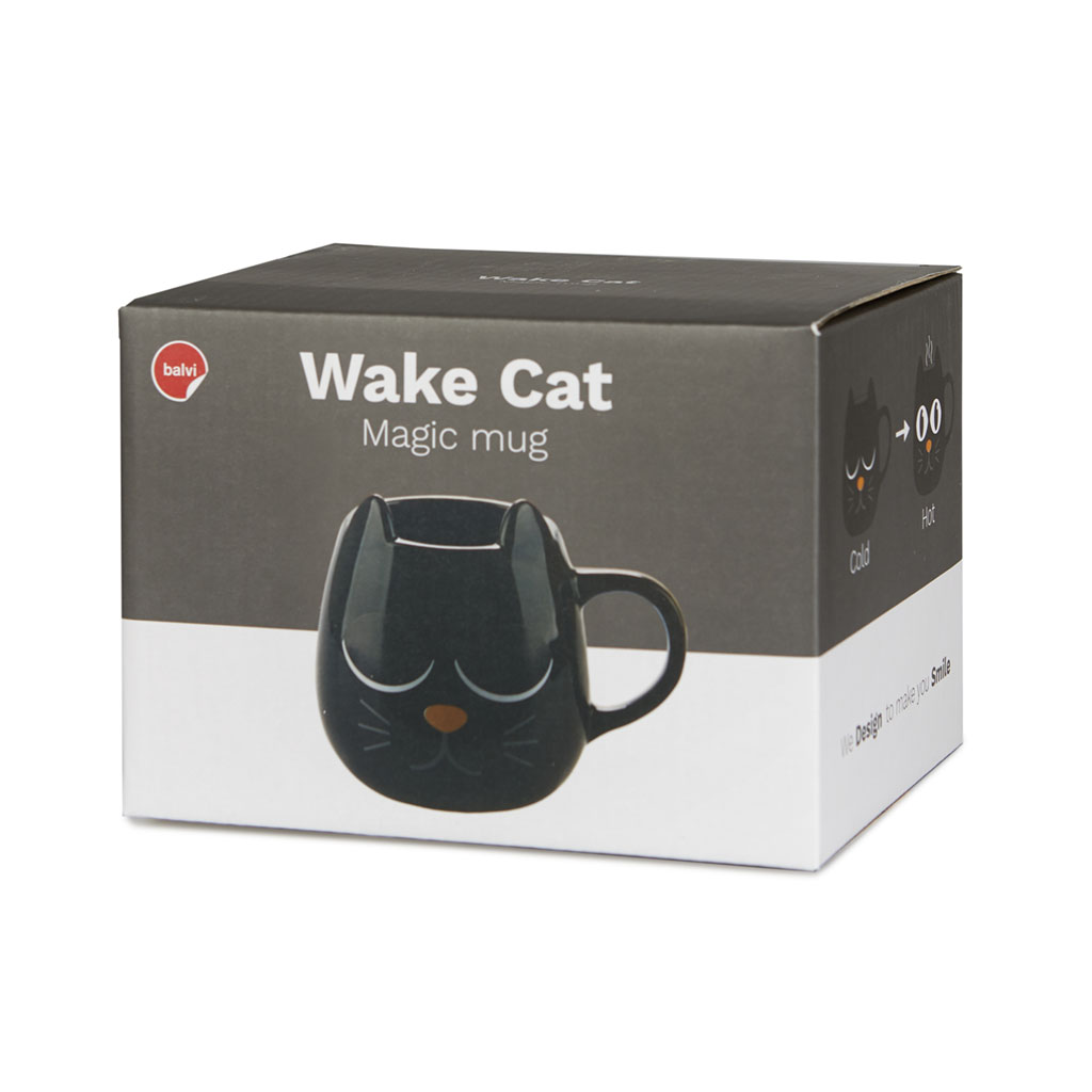 Hrnek Wake Cat 27590, černý