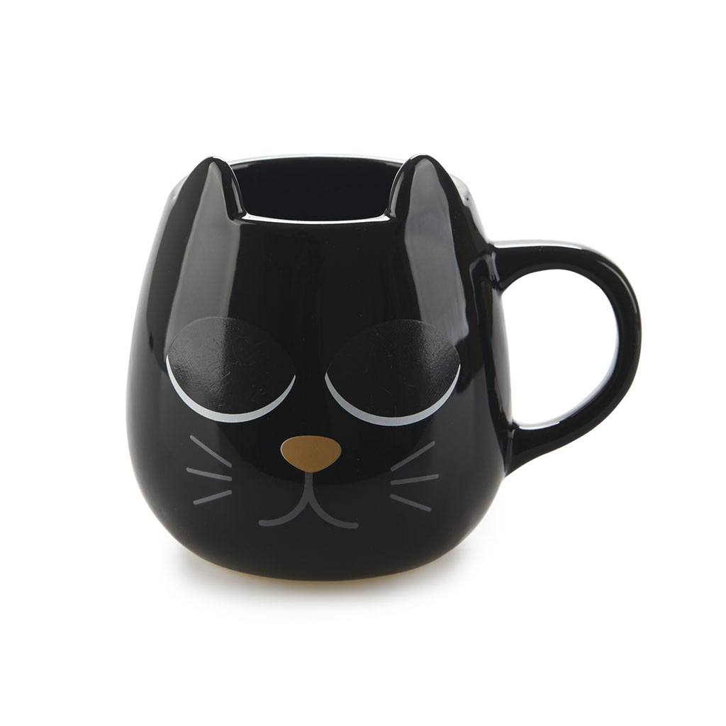 Hrnek Wake Cat 27590, černý