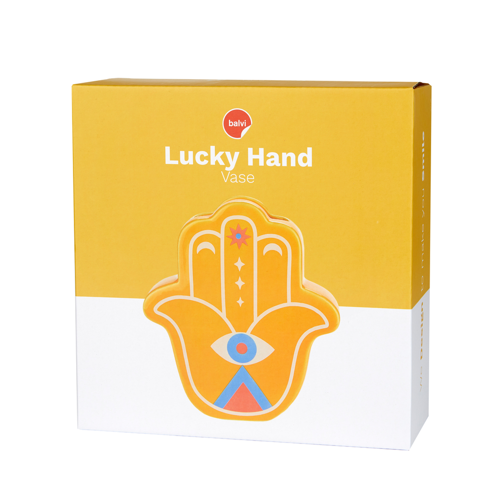 Váza Lucky Hand 27917, žlutá