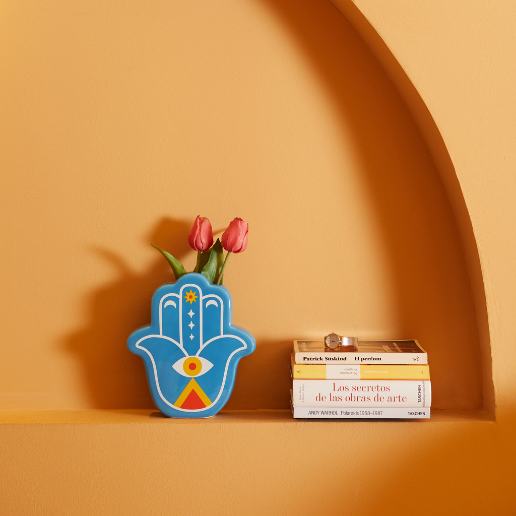 Váza Lucky Hand 27919, modrá