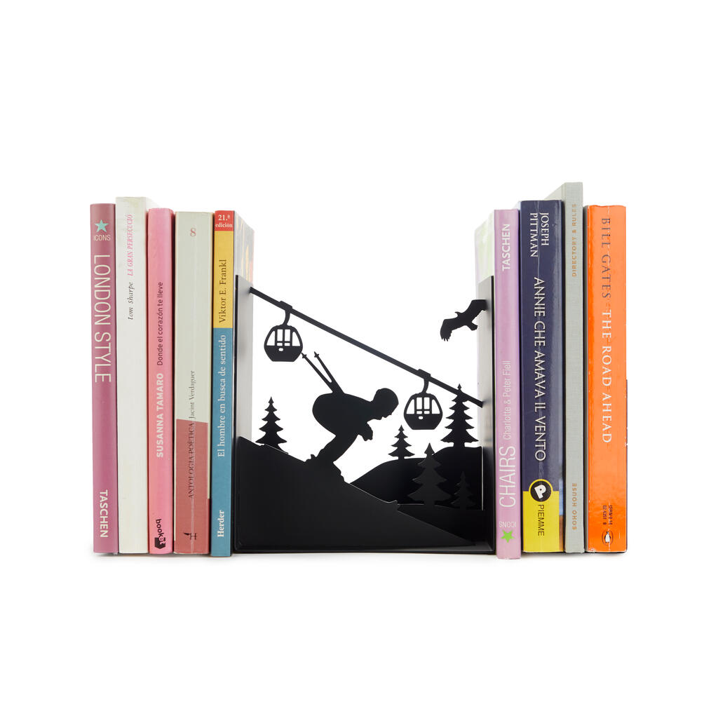 Knižní zarážky Ski Run 28128, černé