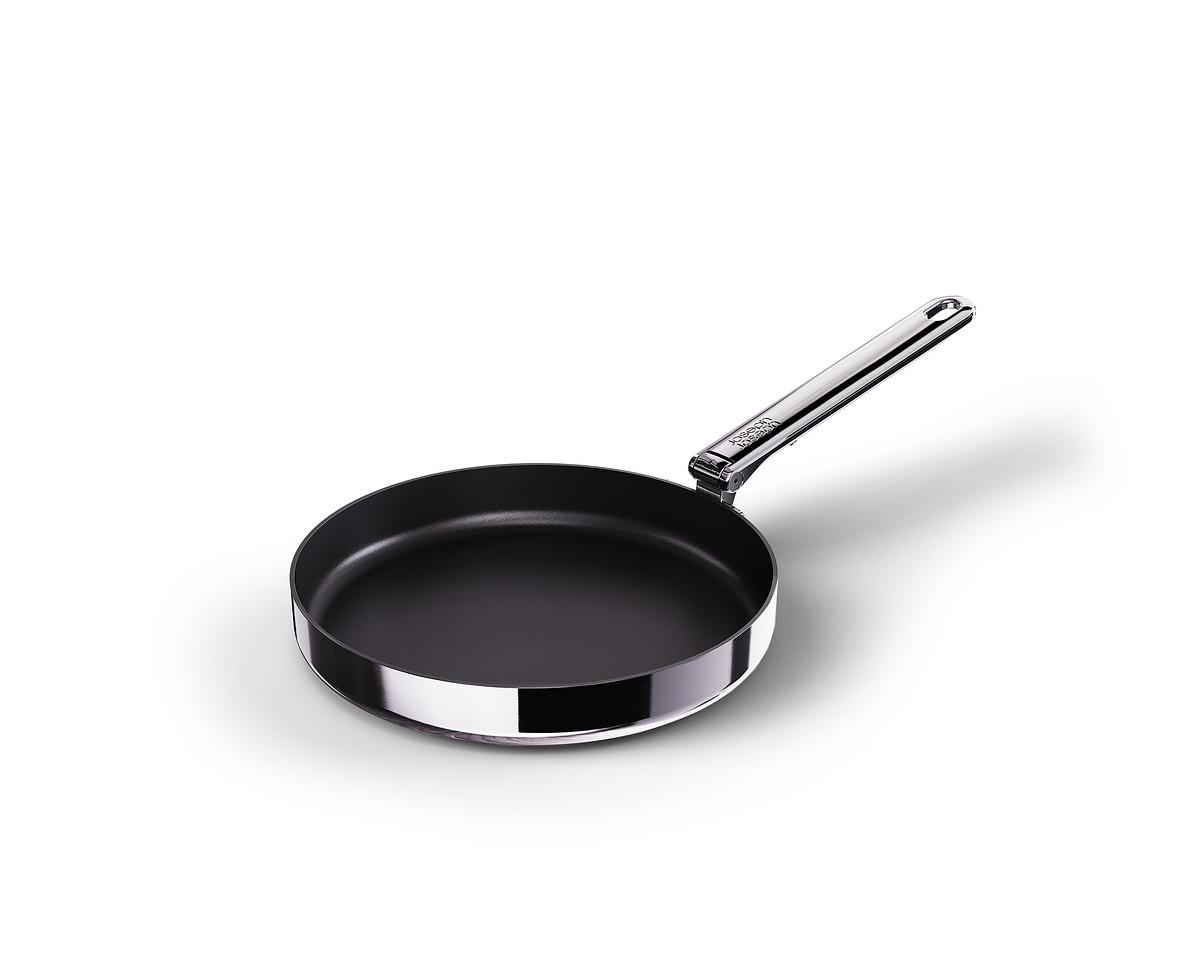 Sada pánví Space Steel Non-Stick1000019, 2ks, nerez/nepřilnavá keramika, skládací madla